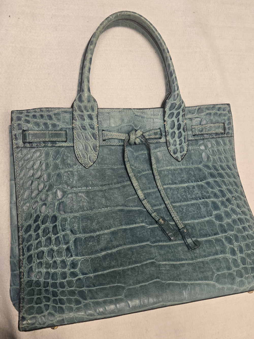 Dooney Bourke Croc-Embossed Tote Bag with Top Handles - Picture 4 of 15